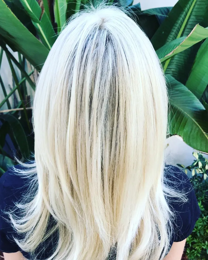 Platinum blonde with a smooth finish
